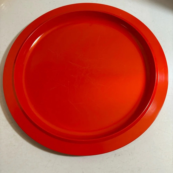 Vintage Rosti Mepal 1970’s set of melamine 7 dinner plates in yellow and orange - Picture 4 of 16